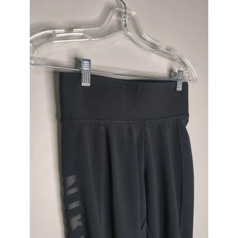 Nike Sportswear Athletic Legging Pants Black Women’s Size Medium Side Spellout